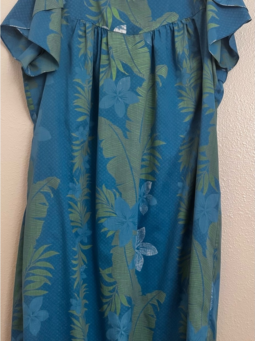 R.H.C. Hawaiian Blue & Green Floral Maxi
